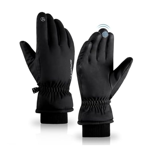 Guantes Moto Invierno Hombre, Guantes Invierno con Pantalla táctil, Impermeable Guantes Invierno Ciclismo Hombre Mujer, Guantes Térmicos para Moto, Esquí, Snowboard, Running, Trabajo, Viajes
