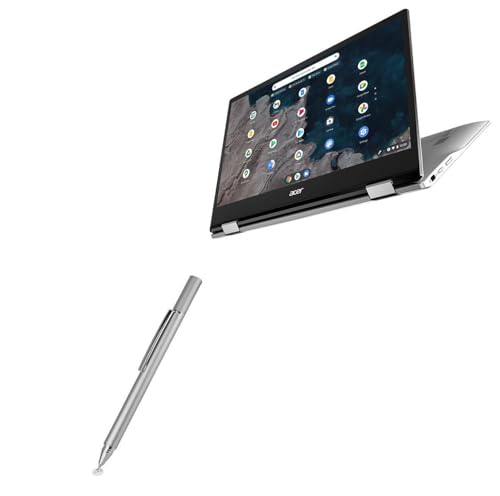 BoxWave Stylus Pen Compatible with Acer Chromebook Spin 513 (CP513-1H) - FineTouch Capacitive Stylus, Super Precise Stylus Pen - Metallic Silver