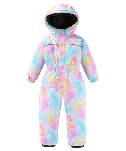 Image of Hiheart Boys Girls One Piece Snowsuit Waterproof Ski Snowboard Coverall