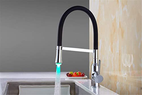 Mitigeur de cuisine LED avec douchette pull down chrome - 3