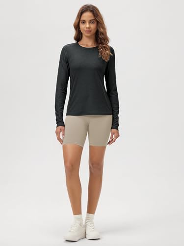 Image of ODODOS Women's Long Sleeve T-Shirt - Ultra Soft odSTRATUM Tech Performance Top UPF 50+ Breathable Crew Neck Pullover
