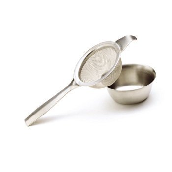 Cookware company 11109 s/s Tea strainer4.5cm Diameter Single Handle 7cm Long with drip Cup Guaranteed Quality