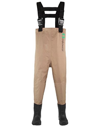 OAKI Toddler & Children's Breathable Fishing Waders, Tan 3T