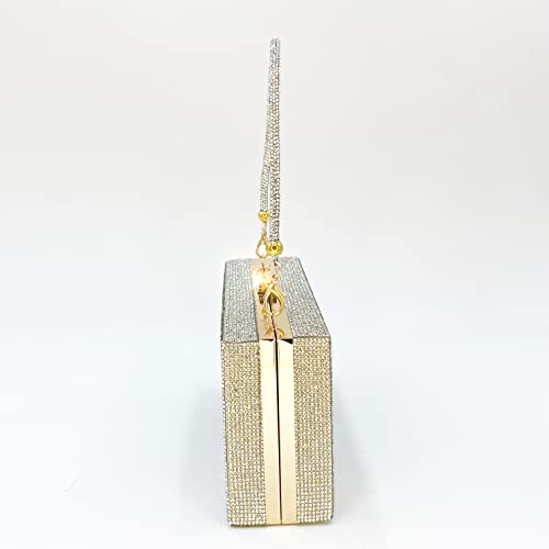 pearl&she Diamond Women Evening Handbags Purse Minaudiere Clutch Bag,Stack of Cash Dollars Crystal Clutch Purses - Image 4