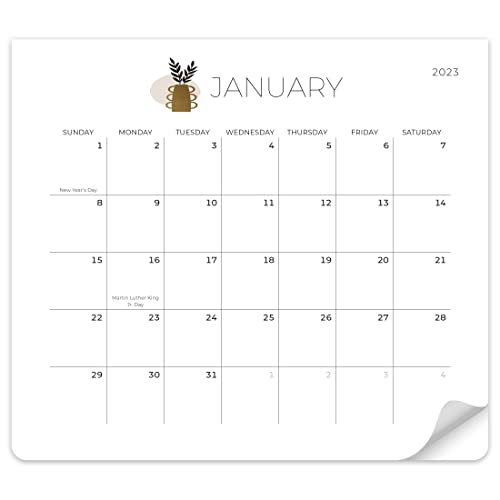Beautiful 2023 Magnetic Fridge Calendar - Runs Until July 2024 - The Perfect Monthly Calendar With Abstract Designs for Easy Planning