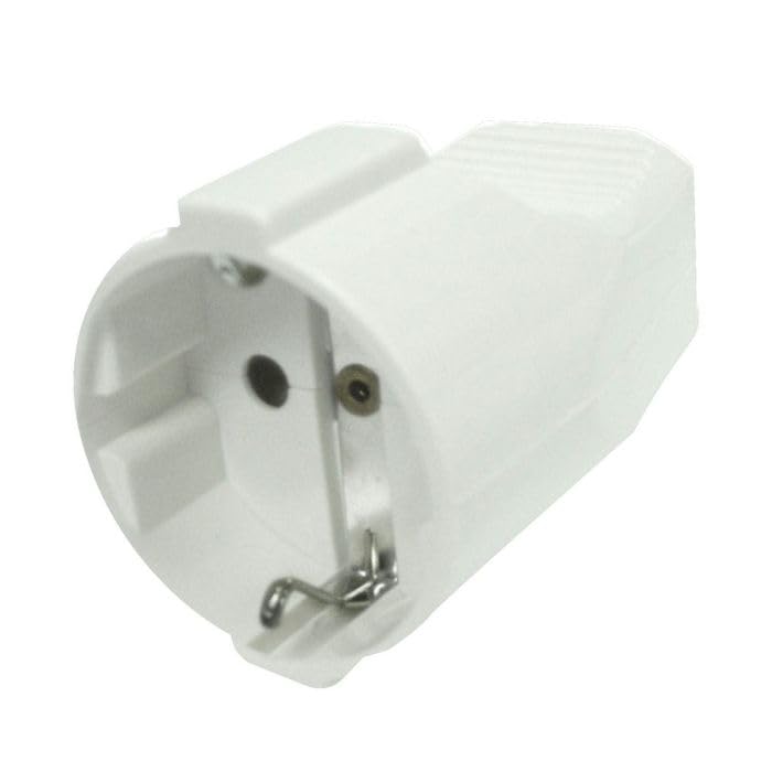 Mobile Socket 10/16A White with Optimal Technical Features for Support and Mobility During Device Installation. Ideal for Organization and Flexibility.