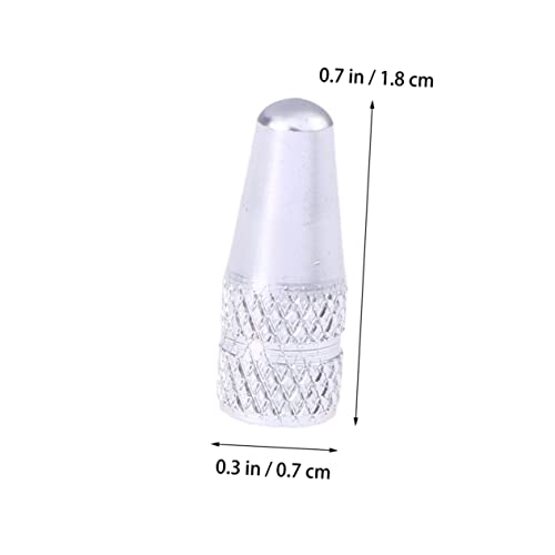 Cubiertas de válvula de aluminio BESPORTBLE 6 piezas miniatura 2