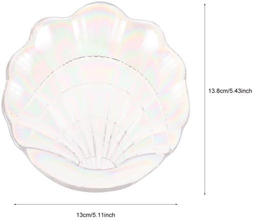 JJLFresheners Multicolor Plastic Seashell Soap Dish Jewelry Tray Organizer for Women Girls Fruit Bowl Decoration