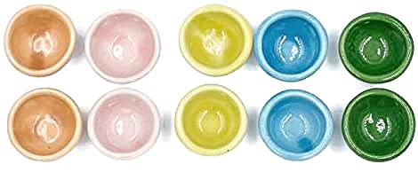 10 Mixed 5 Colour Cearmic Plate Dish Bowl Dollhouse Miniatures Food Kitchen Size M By 1 Shop For You No 36 #TOP2