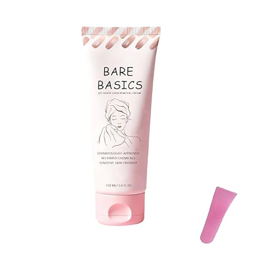 Bare Basics Crema depilatoria sin afeitado, rápida y suave, segura para pieles sensibles, hidrata y nutre, deja la piel suave y tersa para piernas, brazos y zona del bikini para mujeres (1pcs)