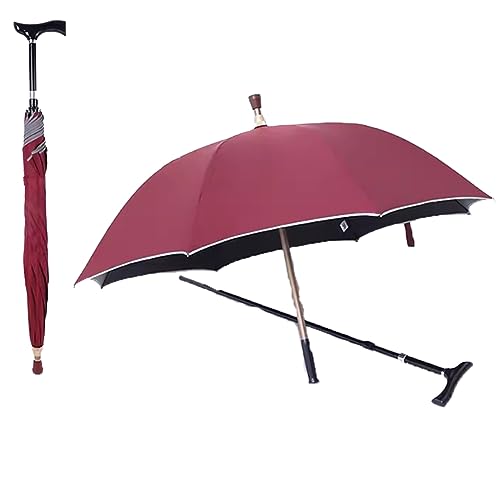 Parasol z laską dla seniorów – antypoślizgowy, wiatroszczelny design zapewniający bezpieczeństwo na zewnątrz i komfort, idealna pomoc w poruszaniu się dla osób starszych