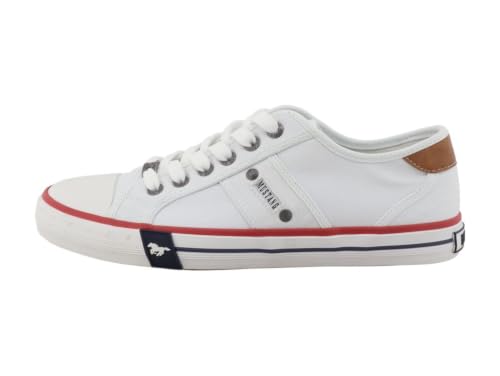 MUSTANG Herren Sneaker Low-Top Calogero 26M0151005 Weite Normal Schnürung Wolle White 00002 43 EU