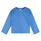 Gerber Unisex Baby Toddler UPF 50+ Long Sleeve Rashguard Swim Shirt, Blue, 18 Months