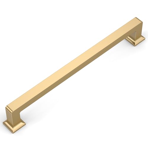 Amerdeco 10 Pack Champagne Bronze Cabinet Pulls 6.3 Inch(160MM) Hole Centers Kitchen Cabinet Handles Cabinet Hardware Kitchen Handles for Cabinets Cupboard Handles Drawer Pulls ZH0019...