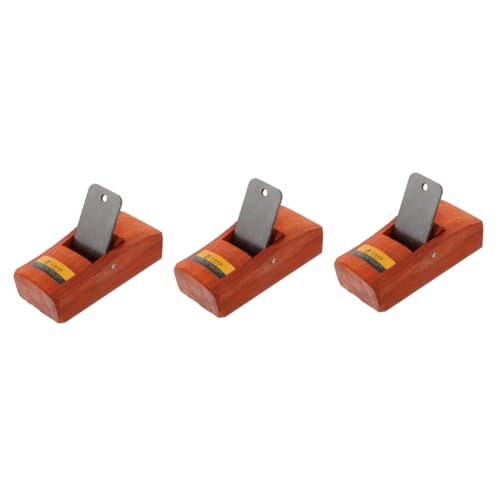Operitacx 3 Piezas Mini Cepillo de Carpintero de Madera para Bricolaje Herramienta Manual Ergonómica para Pulido y Corte de Carpintería