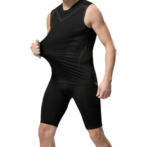 Shirt Men, V2 Sleeveless Compression Shaping Vest,Evolv V Boost Men Shirt2