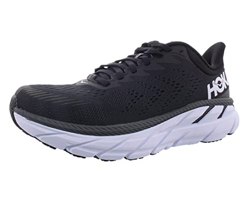 HOKA ONE ONE Clifton 7 Womens Shoes Size 9, Color: Black/White
