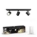 Produktbild Philips Hue LED 3-er Spot Runner inkl. Dimmschalter, dimmbar, alle Weißschattierungen, steuerbar via App, schwarz, kompatibel mit Amazon Alexa (Echo, Echo Dot)