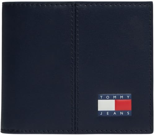 Tommy Jeans Uomo Borsello Heritage Wallet con Logo, Blu (Dark Night Navy), Taglia Unica