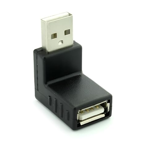 Image of ( USB2.0 Joiners USB Male to Male, USB M ale to Female, 4 Pieces U S B 2.0 Connectors - USB-A Type Male to USB-A Type Male Connector, 90 Degree & 270 Degree Connectors