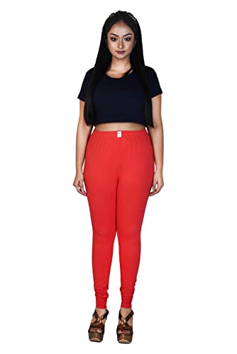 Image of Ladies Cotton Legging | Buttery Soft Stretchy Fit | Churidar Length | Leggings for Women and Girls | Small - 3XL Plus