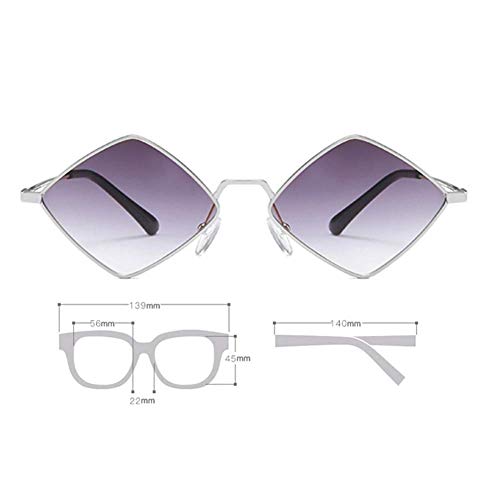 Image of ENTHYI Diamond Shape SunGlasses for Men /Women Metal Quadrilateral Frame Shades Film Sun glasses UV Protection