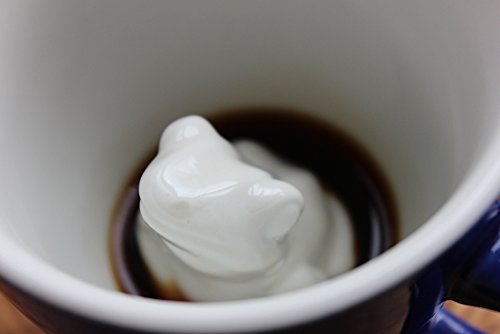 Taza de cerámica Creature Cups Rana con diseño 3D oculto miniatura 4