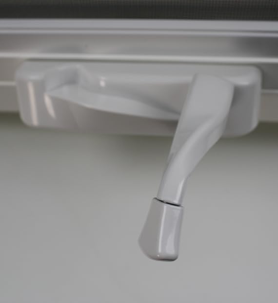 Crank Out Windows 42" x 16" White Vinyl Tempered Glass Low-E Awning Window