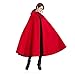 Yimidear Winter Cape for Women Warm Red Cloak with Hood Wool Blend Poncho Cape Jacket (Red)