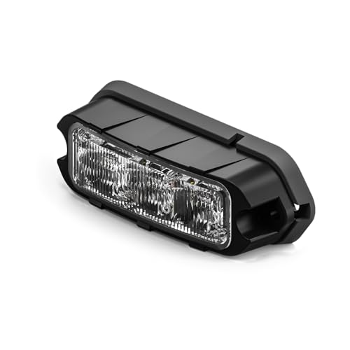 Feniex Quad Q3 Surface Mount | 3 Programmable Modes | 4 Colors In One (Red-Blue-Amber-White) | 12 LEDs Super Bright 3 Watt LEDs SAE Class 1 | Emergency Warning Lights