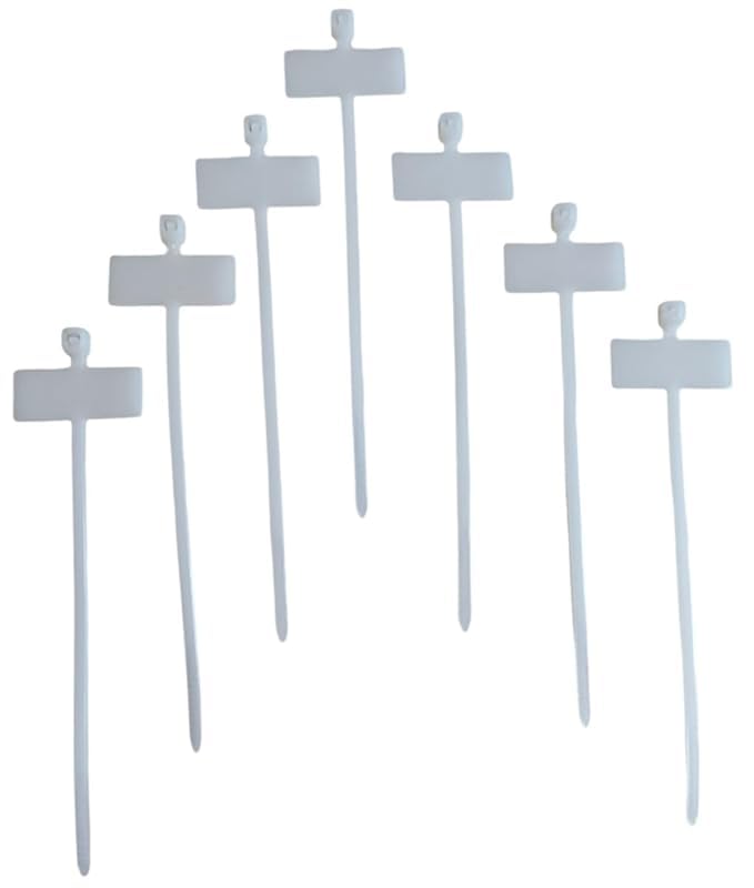 (8mm,100pcs) Wire Fastener Organizer Circle Cable Clip Tie Holder Protector with Metal Nail for Cable Management, Cord Organizer, Round Wire Clamp for Hanging Cable Fitting on Wall, White Color-image-1