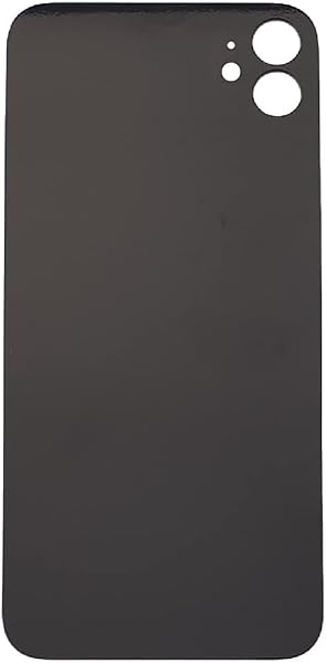 Smartex® Vetro copribatteria per scocca Posteriore Big Hole Compatibile con iPhone 11 | Senza Logo (Bianco) - 2