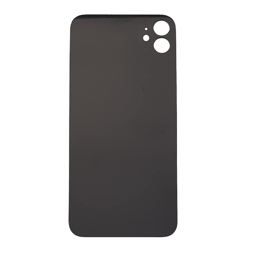 Smartex® Vetro copribatteria per scocca Posteriore Big Hole Compatibile con iPhone 11 | Senza Logo (Bianco) - 2