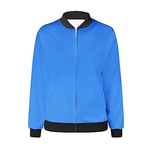 Womens Jacket Zip Up Casual Lightweight Jackets Trendy Outerwear Windbreaker Coat with Pockets4