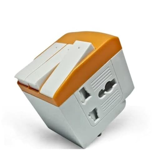 Image of EMBOX 3 Pin Multi Plug Socket and 2-Pin&3-Pin Plug with Individual Switch Safety Shutter LED Indicator-Multi Plug Adapter Combo for Home Office Travel-5A-250V (Pack of 2)