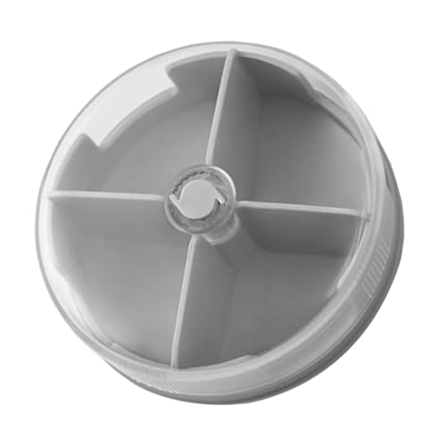 Beatifufu Portable Round Organizer Medicine Case with Compartments Clear Lid Lock Design for Daily Pill Storage Travel Friendly Plastic Pillbox for Seniors and All Ages