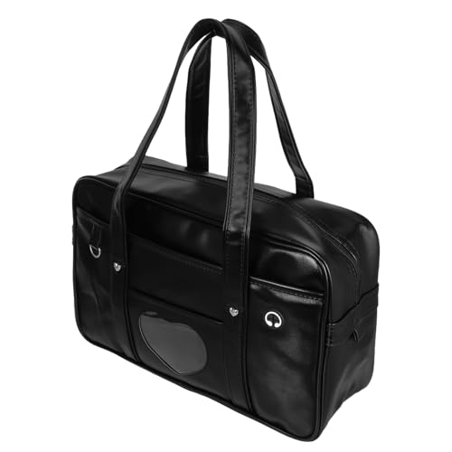 Sacoche ordinateur portable en PU style japonais de grande capacité chic