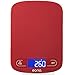 Amazon Brand - Eono Küchenwaage, Digitale Küchenwaage zum Kochen, Backen, Zubereiten von Mahlzeiten, Gewichtsabnahme, 11 lbs/5 kg, 1 g/0,05 oz Präzise Graduierung - Rote