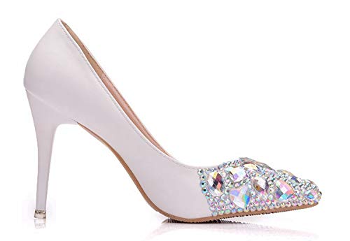 Sandales compensées au design blanc et multicolore exclusif MinitooUK MZ8431 de 9cm - 5