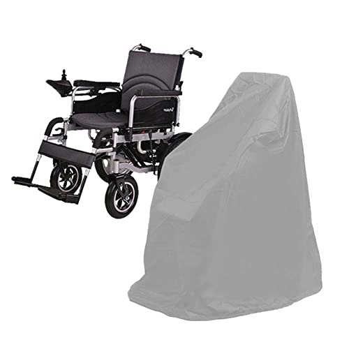 FIYSON Rollstuhl-Schutzhülle im Freien Abdeckung für Mobilitätsroller Schleuder Rollstuhl-Schutzhülle Oxford Wasserdichter Schutz Staubdichte Abdeckung Regenschutz (Grau,100 * 75 * 100cm) Cover