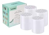 Luxau 4 Pc 18 Stage Shower Filter Replacement Cartridge, Shower Filter Refill Cartridge, for Hard...