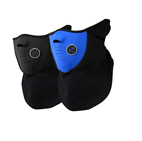 KETKAR Men Face Mask For Pollution Half Face Mask For Boy|Super Anti-Pollution Warm Neck Filter City Style Bike Ski Half Face Mask_Free Size(Pack Of 02)