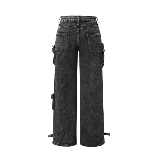 Boys' Cargo Jeans Wide Leg Pants Multiple Pockets Elastic Jeans Fashion Kids Age 3-162