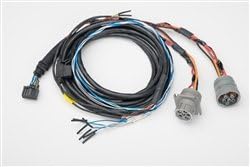 Omnitracs 6-pin power cable harness with multiple connectors.