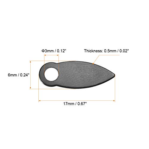 Image of uxcell Frame Turn Button, 3 /5 inch Metal Drop Shape with Screws for Hanging Pictures, Photos, Drawings and Posters, 100 Pcs (Black)