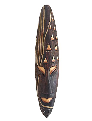 OMA African Wall Mask Decor Wooden Hand Crafted Good Luck Wall Hanging African Home Decor Gift Large