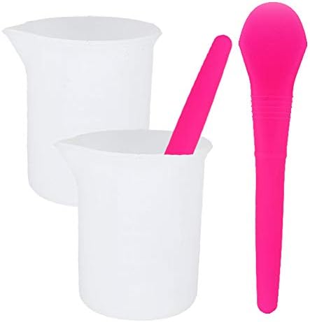 100ml Silicone Measuring Cups and Stirring Brushes for Resin Mixing Face Mask Application DIY Crafts