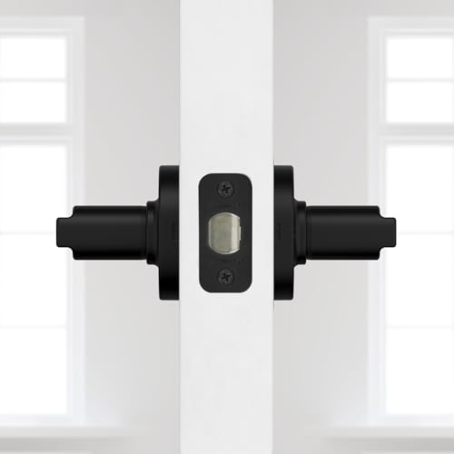 Kwikset Casey Interior Passage Round Door Handle, Lever for Closet and Hallway Doors, Reversible Non-Locking Handle Lever, Matte Black, with Microban Protection by Kwikset - Image 4