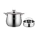 Cuiseur Vapeur/Marmite à Soupe en Acier Inoxydable 304 Ménage 1 Couche avec Cuiseur Vapeur 24cm/26cm/28cm Commercial Convient pour Cuisinière à Gaz/Cuisinière à Induction Convient pour 3-12 Person