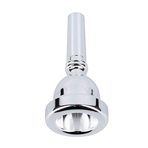 Eastrock Trombone Mouthpiece, Silver Plated Trombone Mouthpiece Small Shank 12C thumb #1